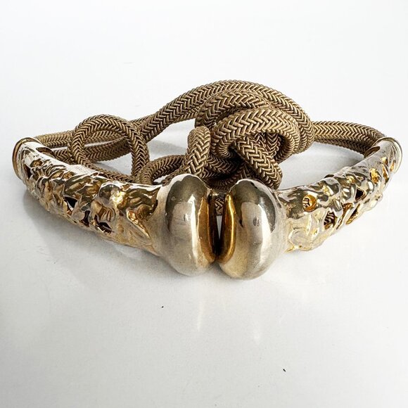 Morris Moskowitz Belt Floral Art Nouveau Metal Buckle Rare Retro Vintage main image 8